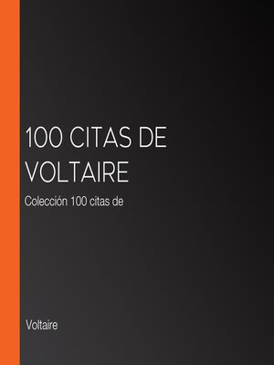 cover image of 100 citas de Voltaire